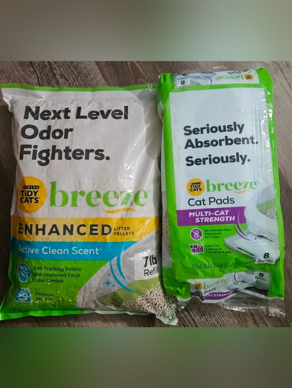 Purina Litter Tidy Cat Breeze Pellets 7 lb Bag 8 Refill Cat Pads